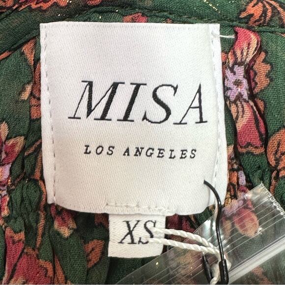 MISA Los Angeles Clio Top in Green Evergreen Bloom - Picture 7 of 10